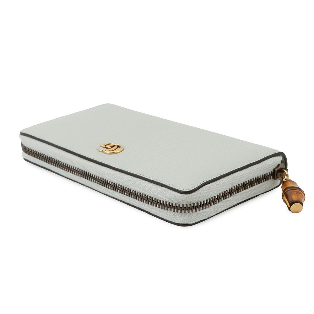 GUCCI Double G Long Around Wallet lilac739499 Leather