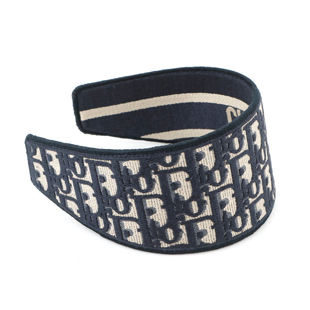 Dior Oblique headband Navy Canvas