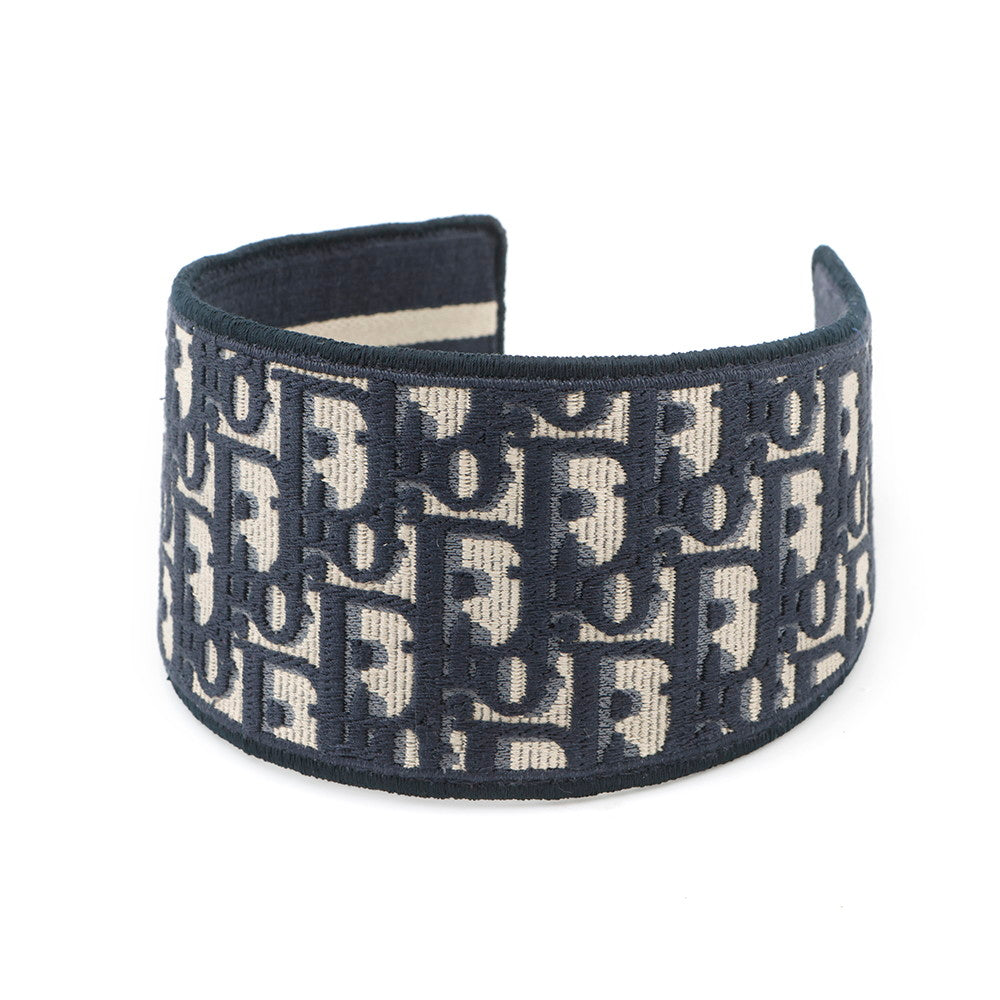 Dior Oblique headband Navy Canvas
