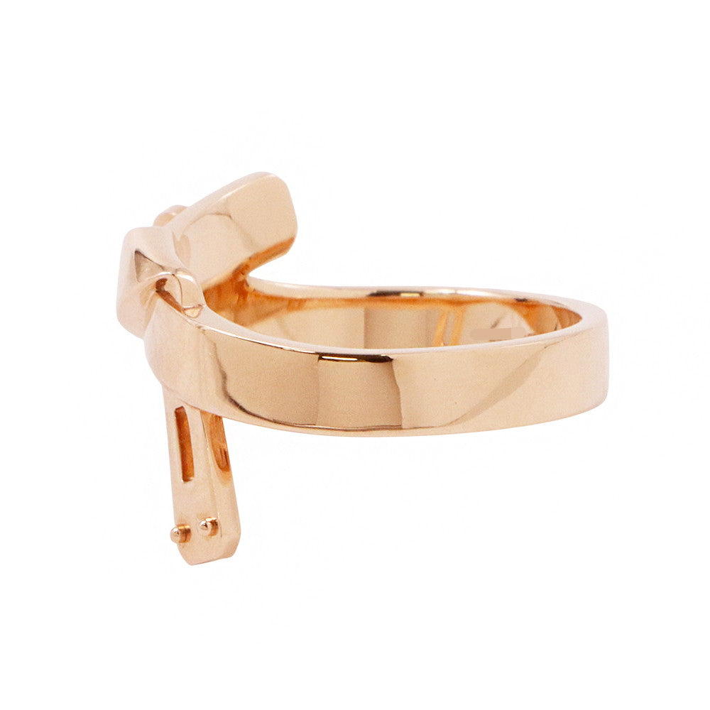 HERMES Gavroche Ring Size 53/#13 18K Pink Gold