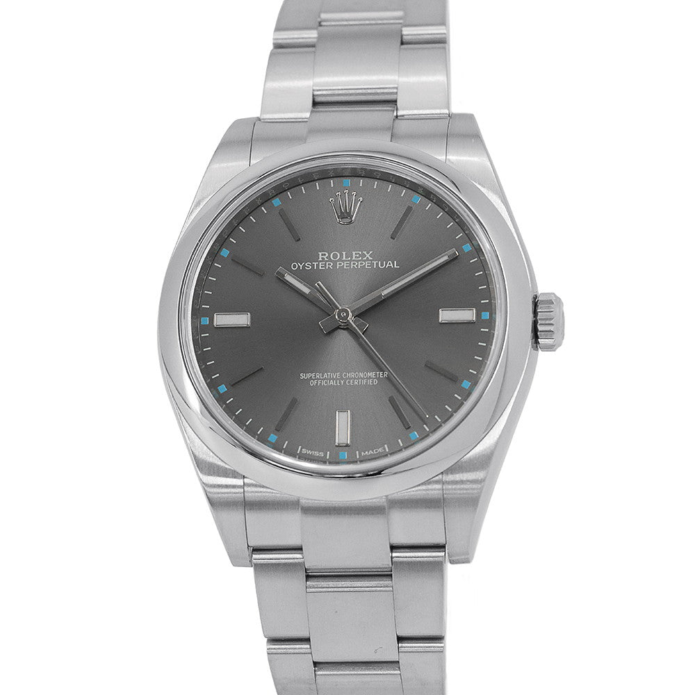 ROLEX Oyster Perpetual W39mm Stainless Steel Dark Rolesium Dial114300