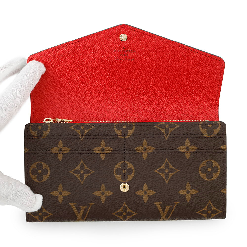 LOUIS VUITTON Portefeuille Sarah CoquelicotM62236 Monogram