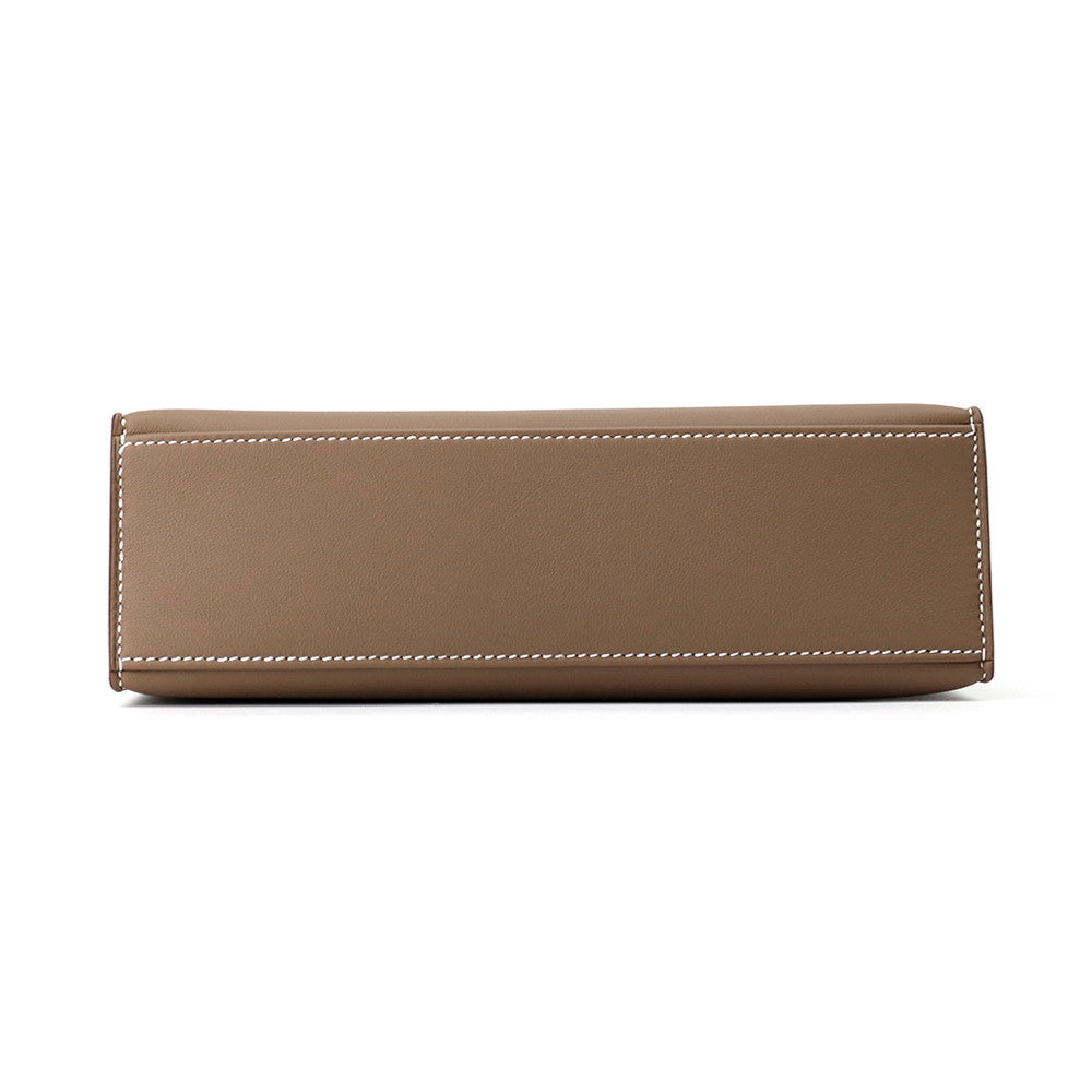 HERMES PochetteKelly Etoupe Swift Leather