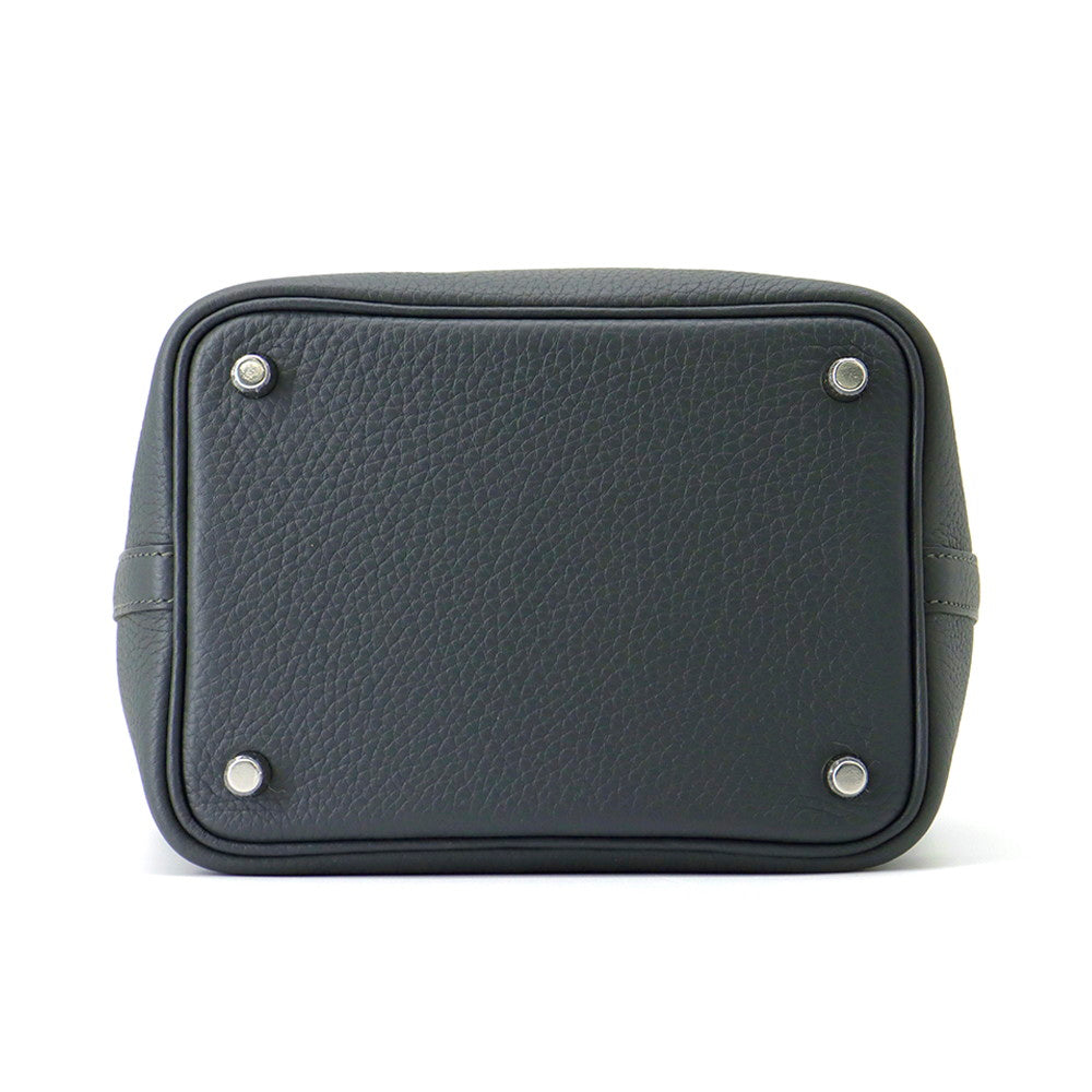 HERMES Picotin Lock Eclat Vert Mangrove/Guripantan Taurillon Clemence Swift Leather Size PM