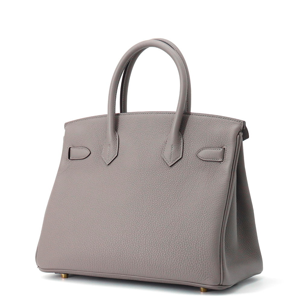 HERMES Birkin Gris Meyer Togo Leather Size 30