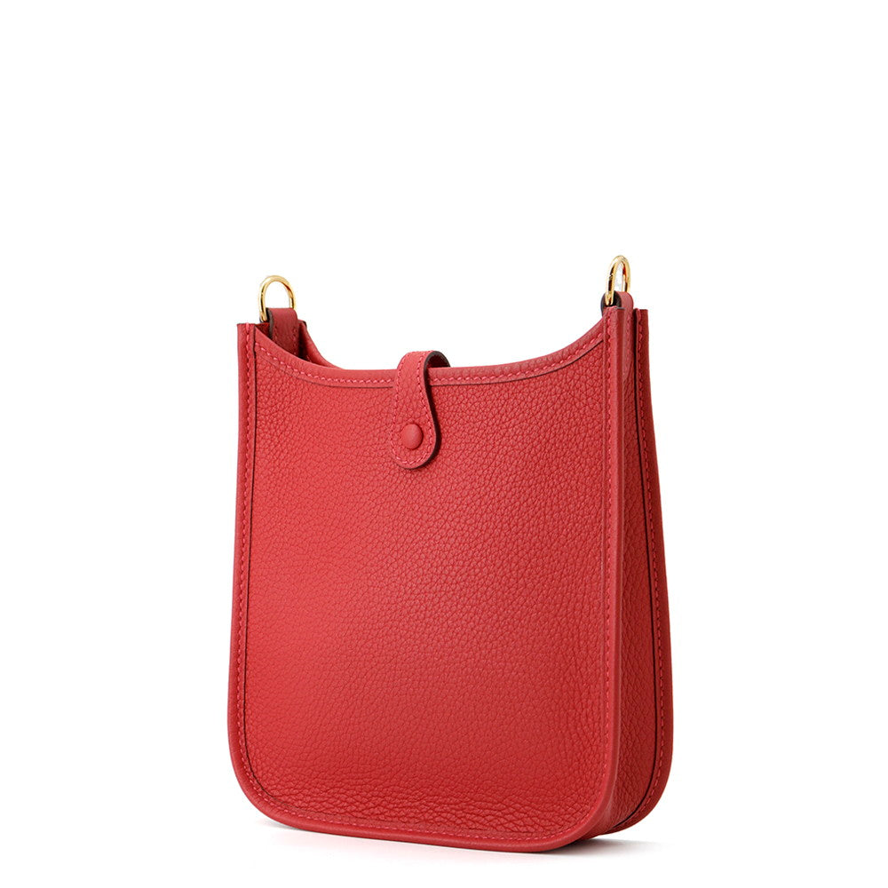 HERMES Evelyne Long Rouge Piman Taurillon Clemence Size TPM