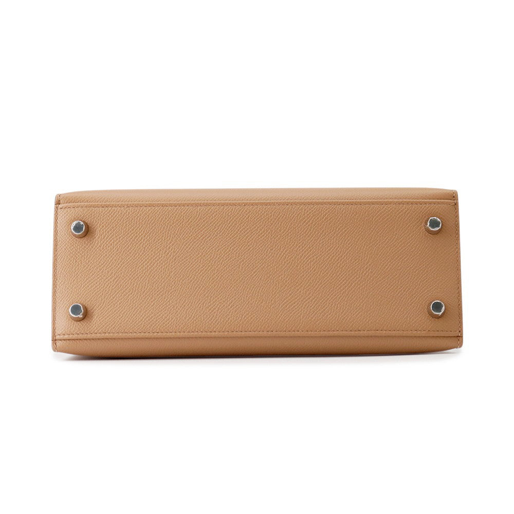HERMES Kelly Sellier tricolor Chai/Mauve Sylvestre/Lime Epsom Size 25