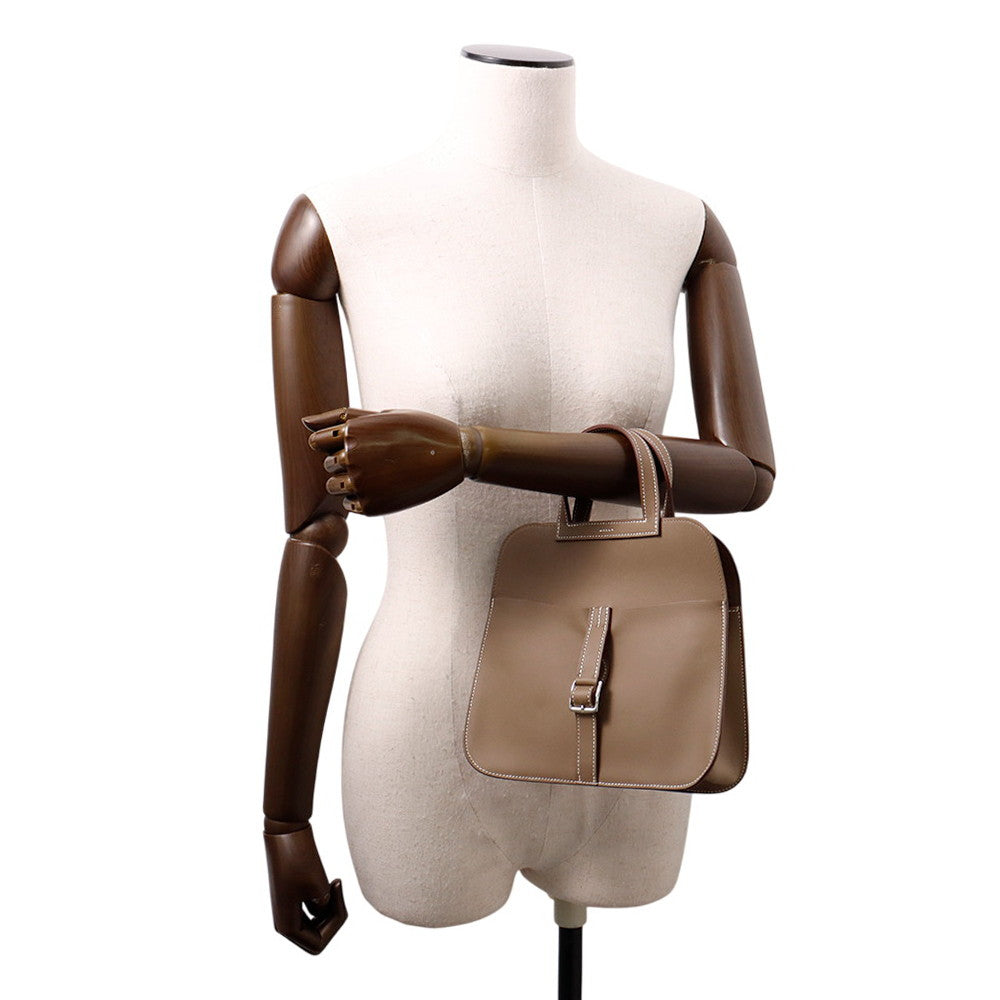 HERMES Halzan Etoupe Swift Leather Size Mini
