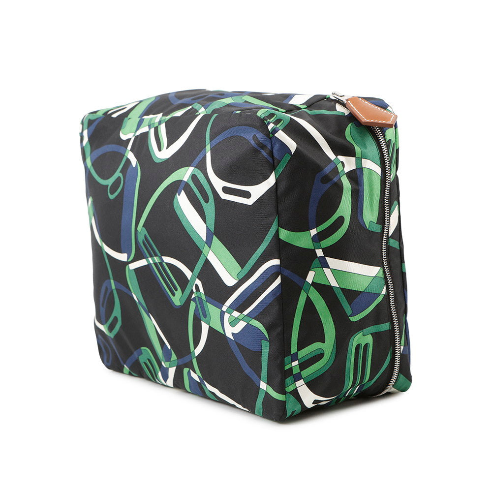 HERMES HERMES Ouse de Voyage Black/Multicolor Silk100% Size PM