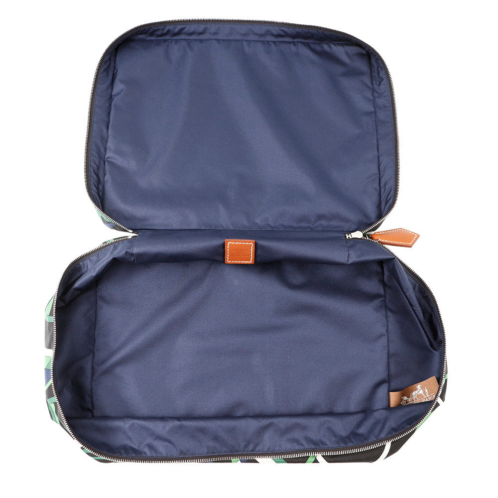 HERMES HERMES Ouse de Voyage Black/Multicolor Silk100% Size PM