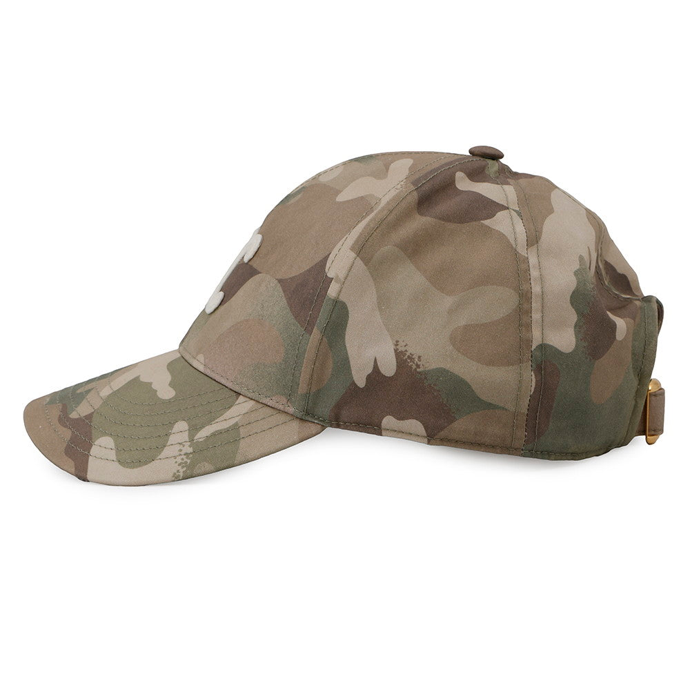 CELINE Triomphe cap Size M Khaki/Multicolor2AUT6305U Cotton100%