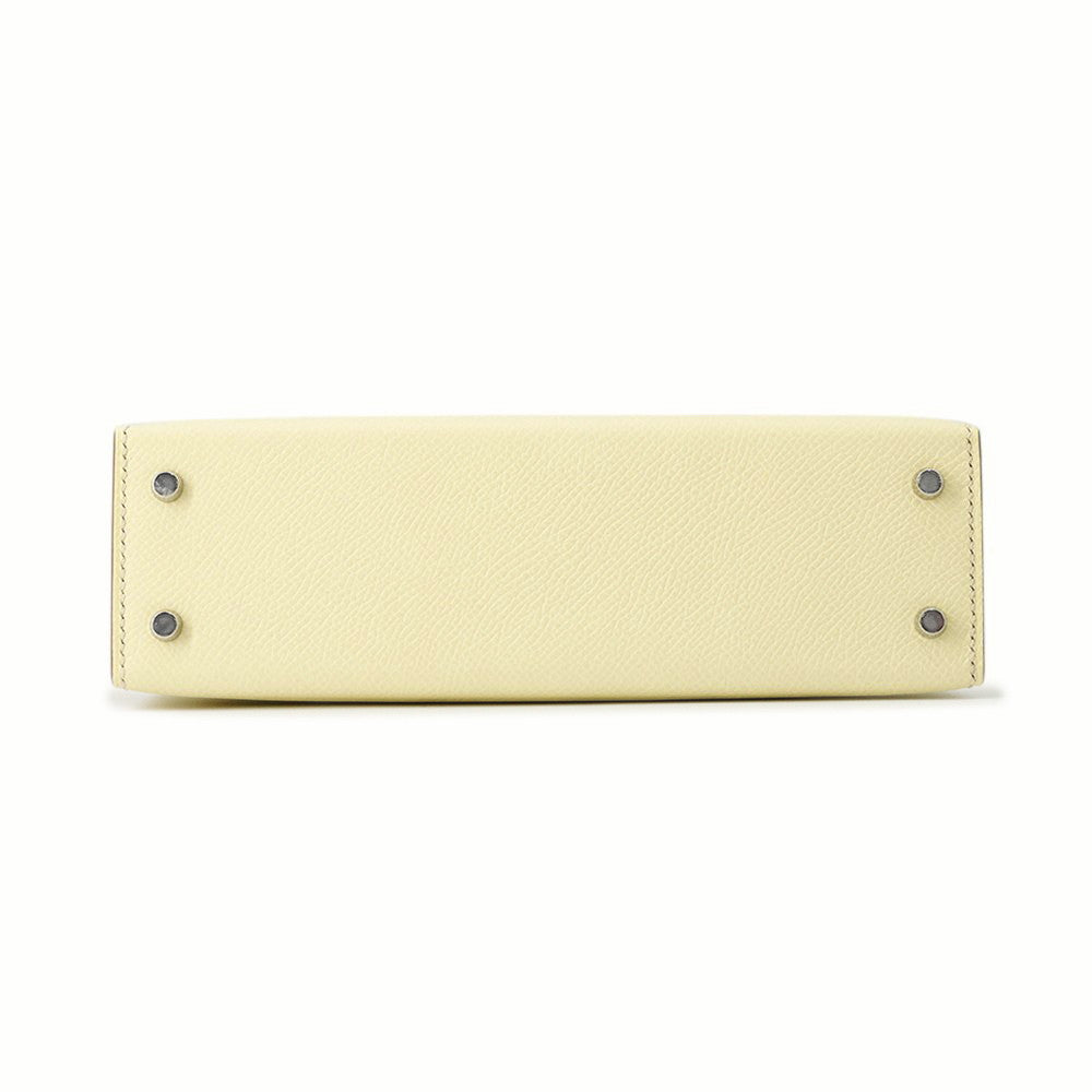 HERMES Mini Kelly 2 Tricolor Jaune Milton/Vert Fizz/Vert Vertigo Epsom