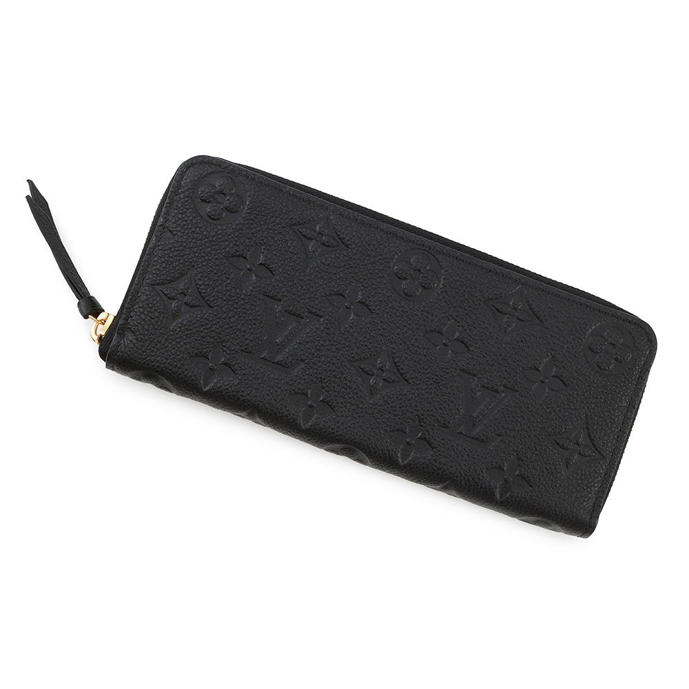LOUIS VUITTON Portefeuille Clemence NoirM60171 Monogram Empreinte Leather