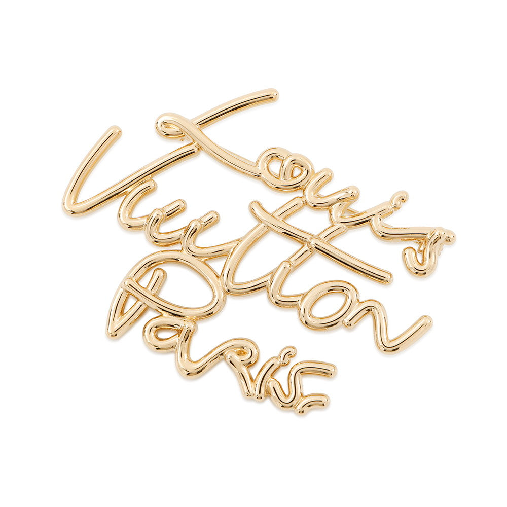 LOUIS VUITTON Broochã»LV Script GoldM03098 Metal