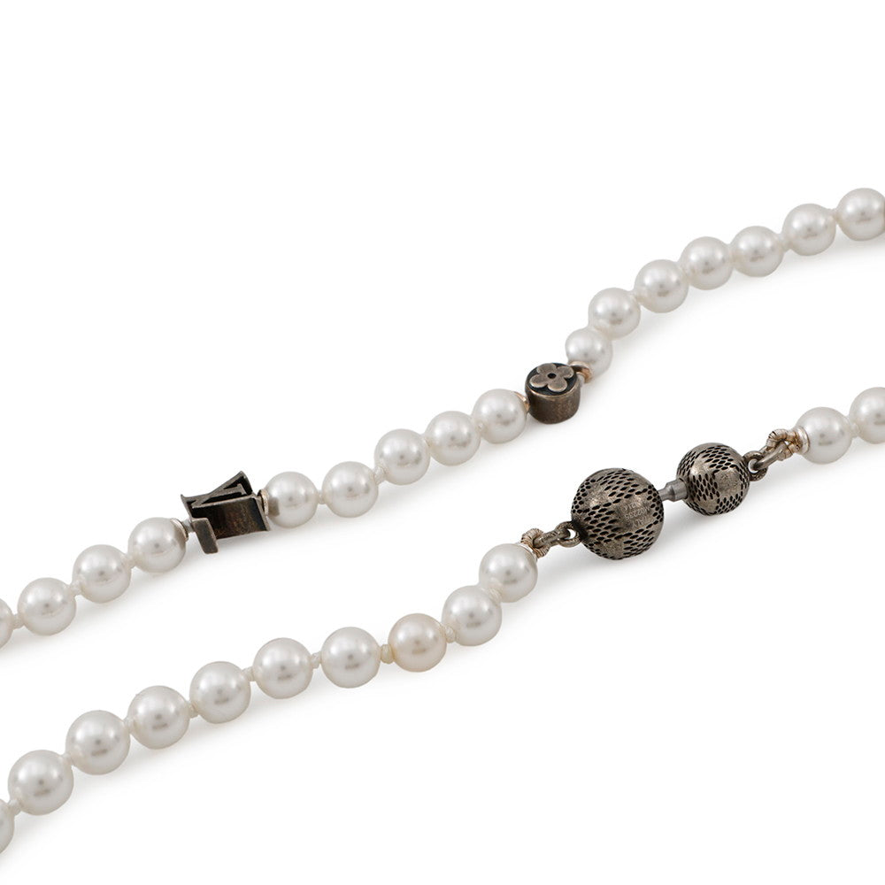 LOUIS VUITTON Necklaceã»Monogram Slim PearlM02235 Faux Pearl