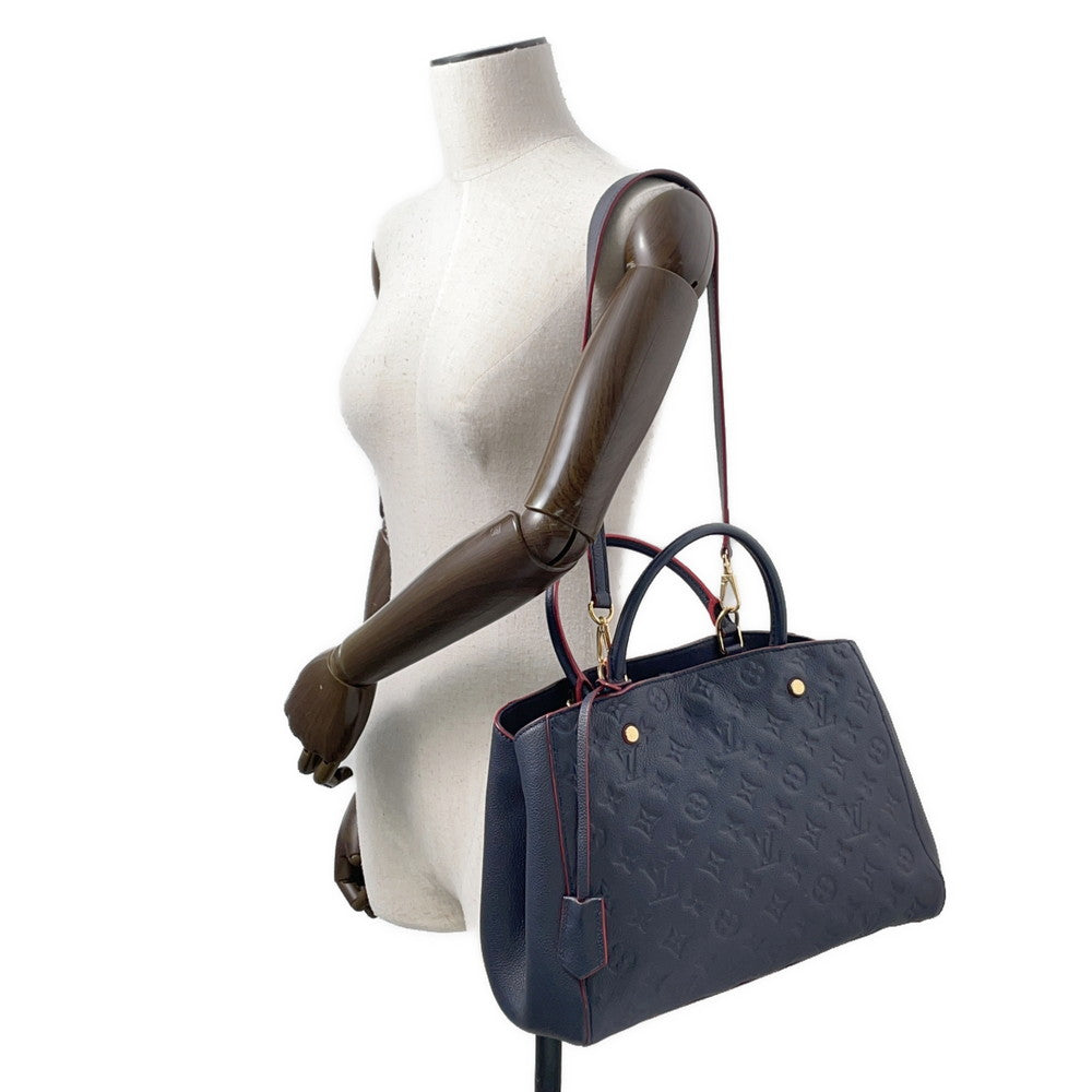 LOUIS VUITTON Montaigne Marine RougeM42746 Monogram Empreinte Leather Size MM