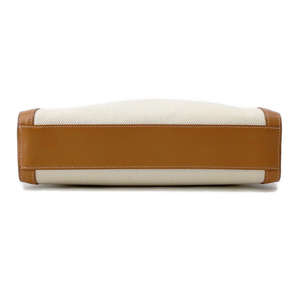 CELINE Vertical hippopotamus Natural/Tan192082 Canvas Leather Size Small