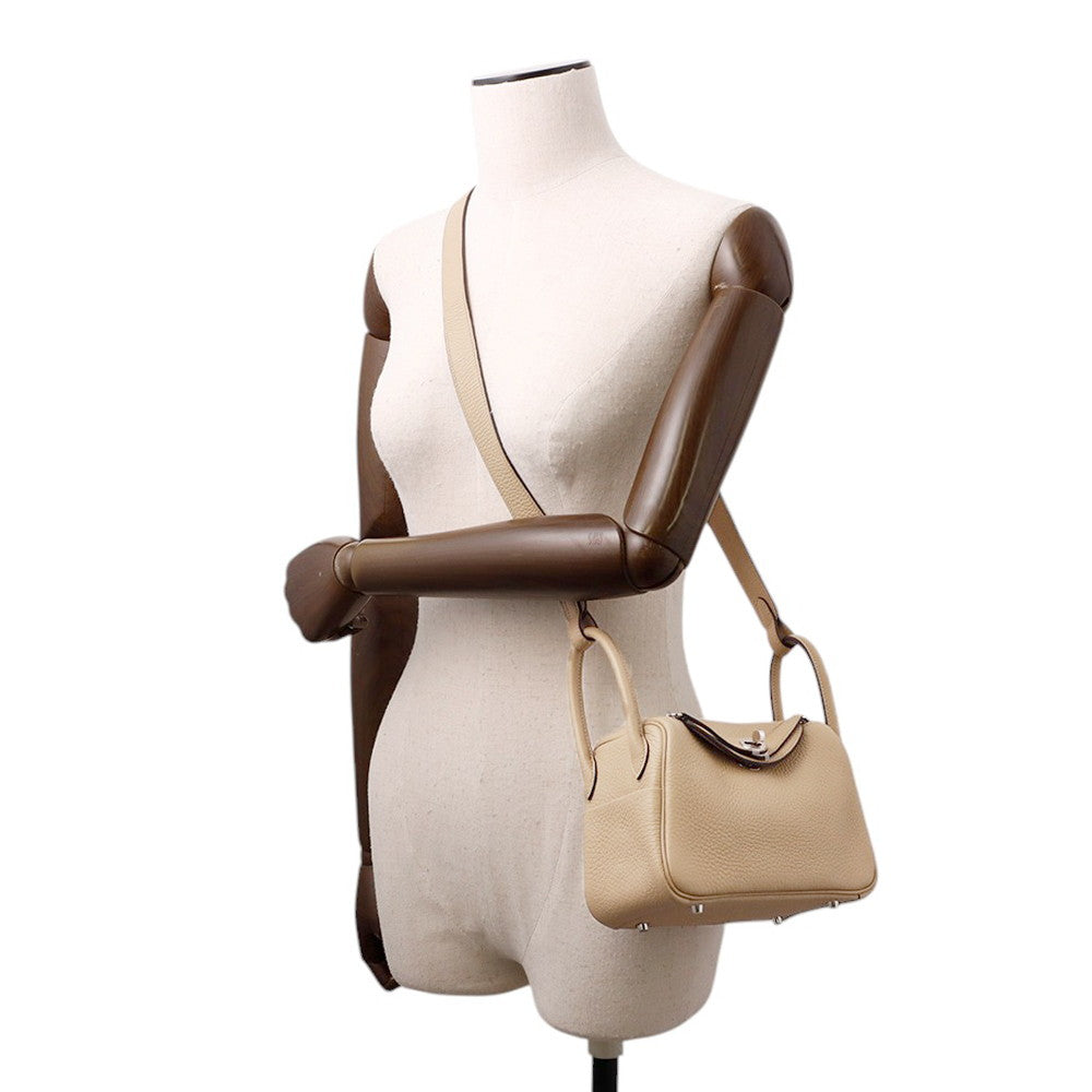 HERMES Lindy Trench/Etoupe Taurillon Clemence Size Mini