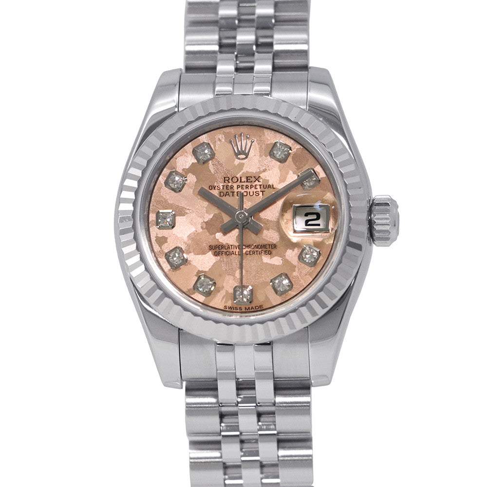 ROLEX Datejust W26mm Stainless Steel K18WG Pink Gold Dial179174G
