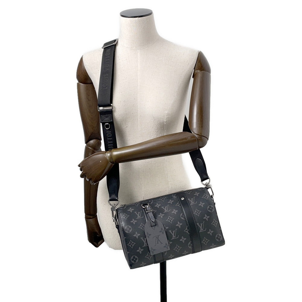 LOUIS VUITTON Cityã»Keepall NoirM45936 Monogram Eclipse Monogram Eclipse Reverse