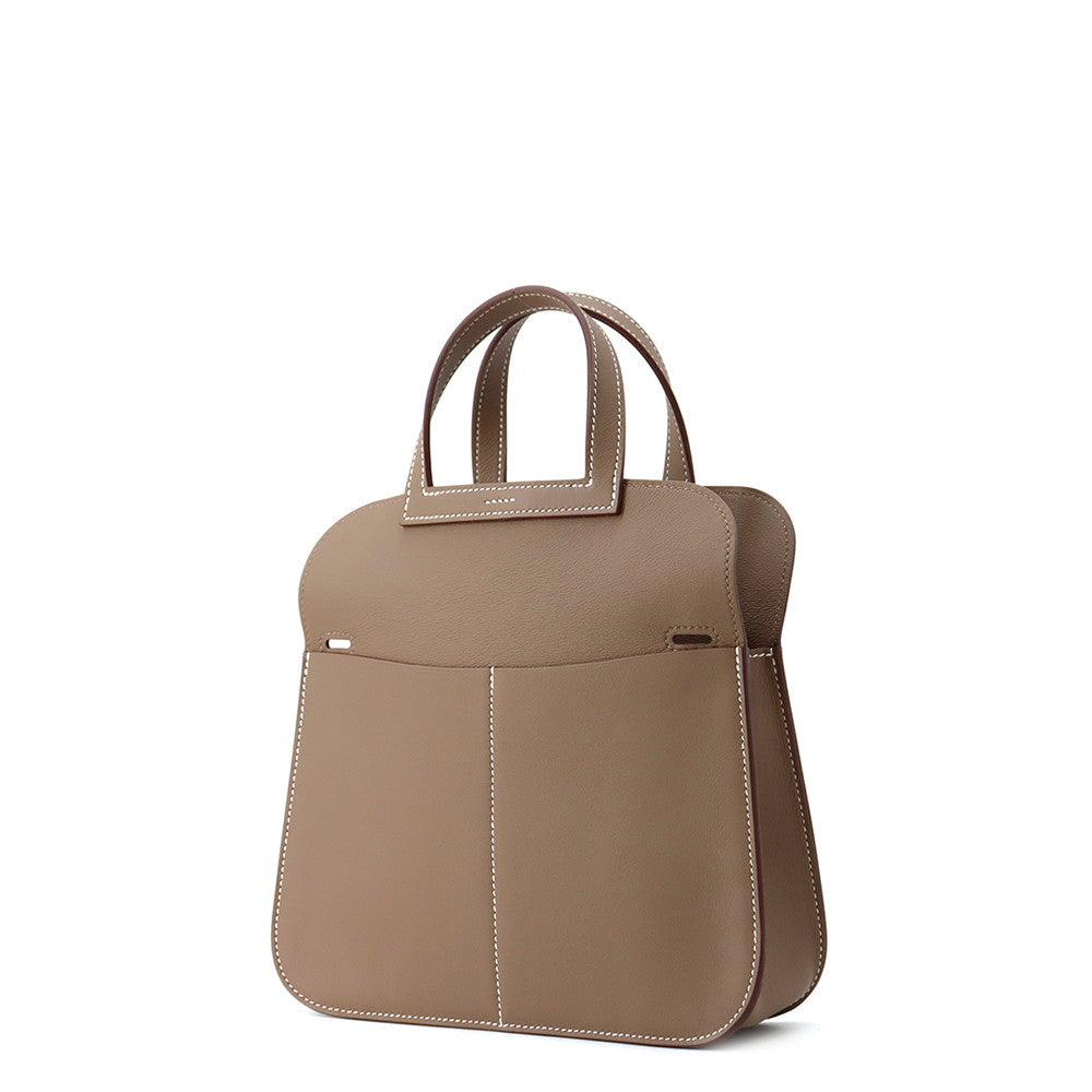 HERMES Halzan Etoupe Swift Leather Size Mini