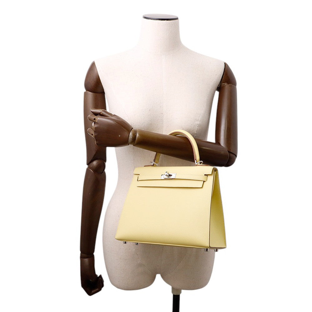 HERMES Kelly Sellier Jaune Poussin Epsom Size 25
