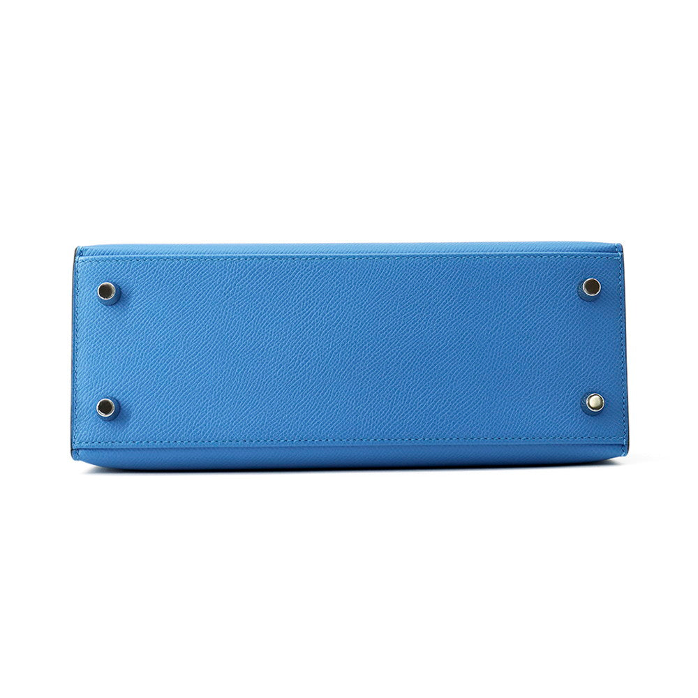 HERMES Kelly Sellier tricolor Blue Zanzibar/Blue de Prusse/Black Epsom Size 25