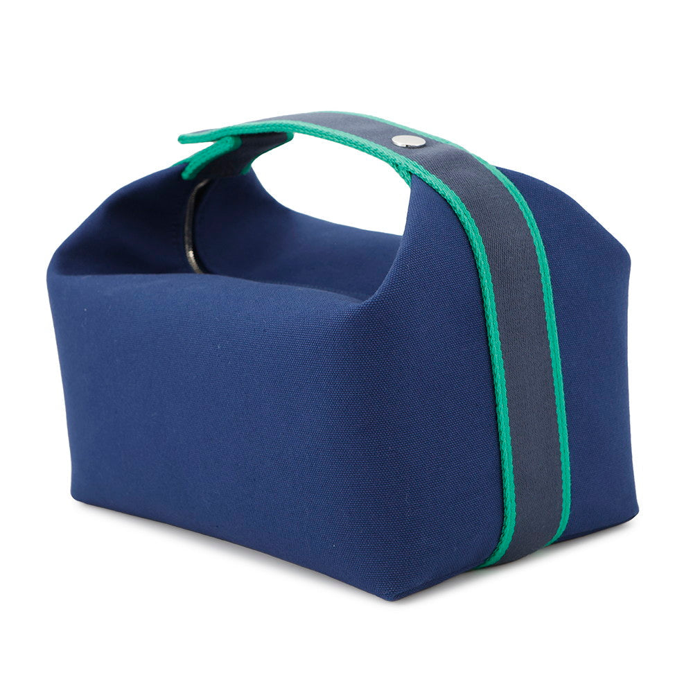 HERMES Brid a Black Navy Canvas Size GM