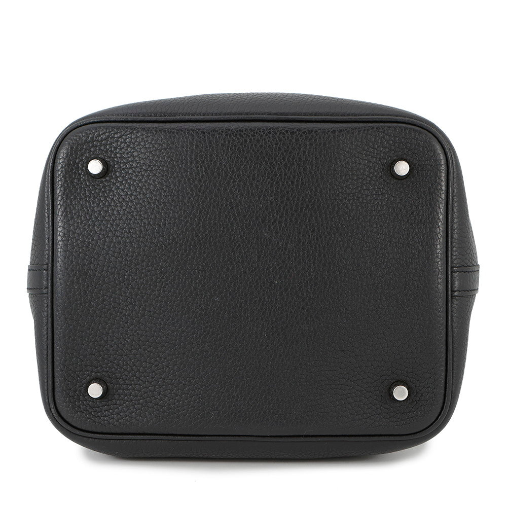 HERMES Picotin Lock Black Taurillon Clemence Size MM