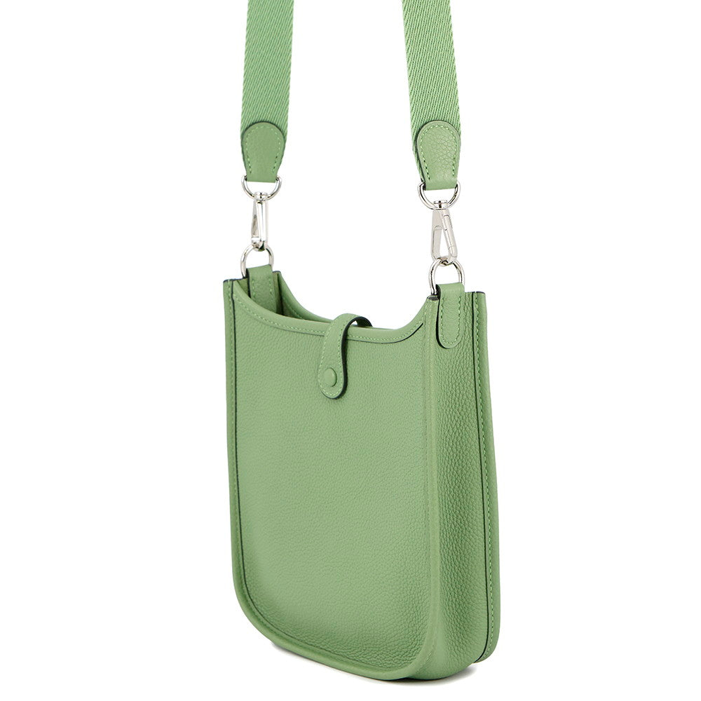 HERMES Evelyne Vert cricket Taurillon Clemence Size TPM