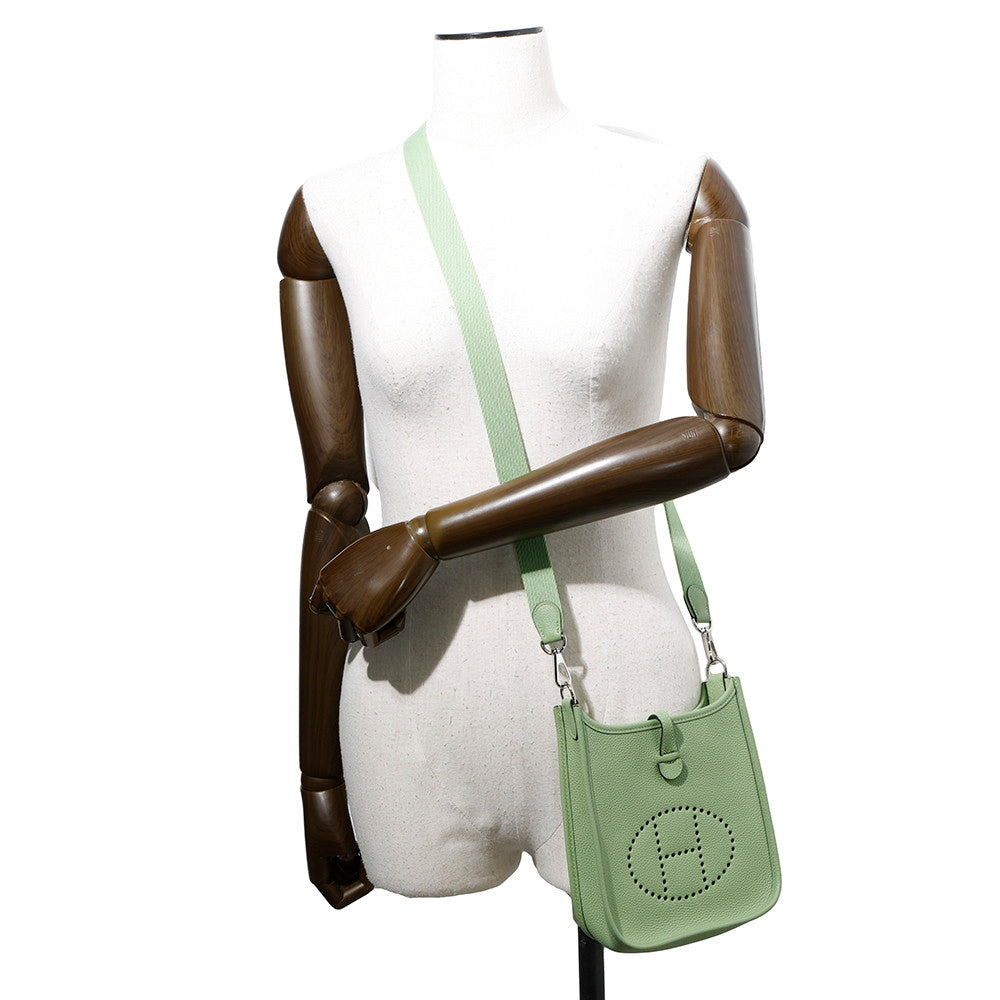 HERMES Evelyne Vert cricket Taurillon Clemence Size TPM
