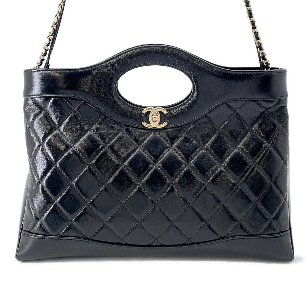 CHANEL CHANEL31 Shopping Bag BlackAS4854 Shiny Lambskin