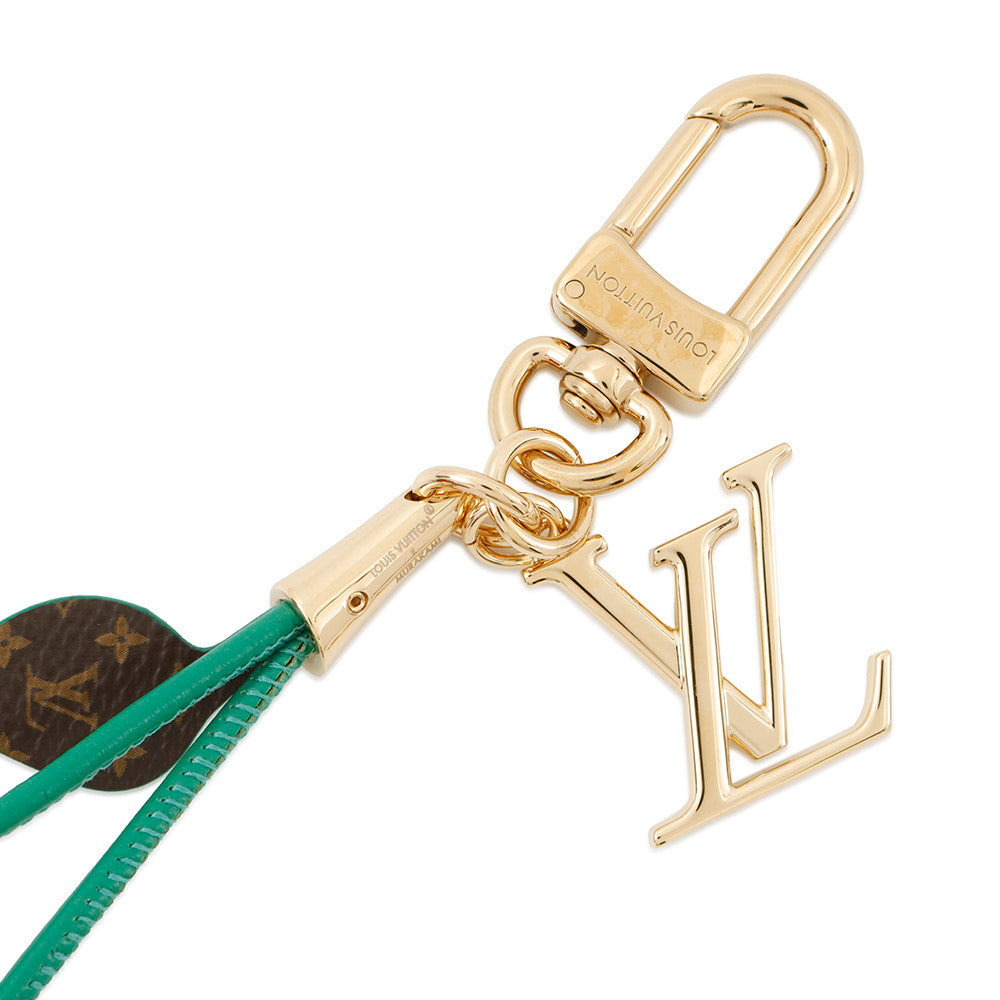 LOUIS VUITTON LV Ã TM Bag Charmã»Cherry Red/GreenM02476 Plexiglass Monogram Leather