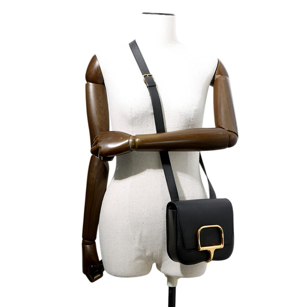 HERMES Della Cavalleria Black Epsom Size Mini