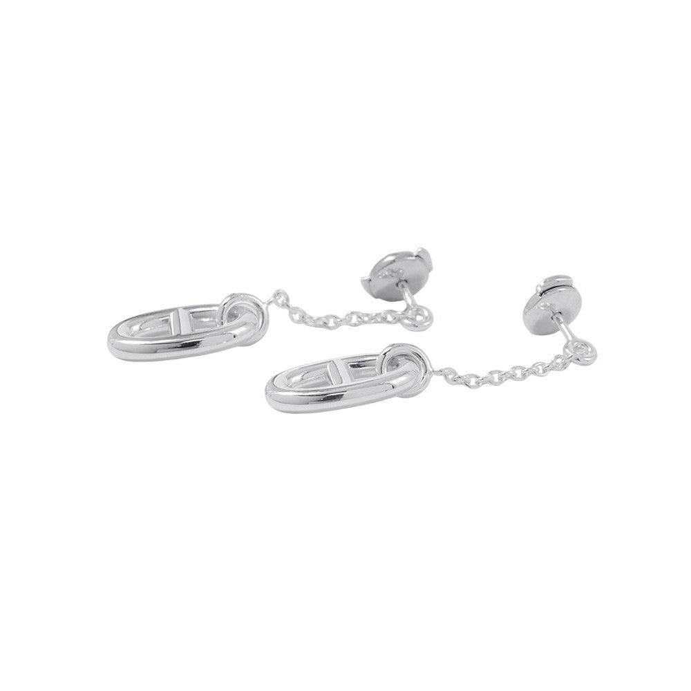 HERMES Chaine d'Ancre Farandole Earrings Size MM SV925