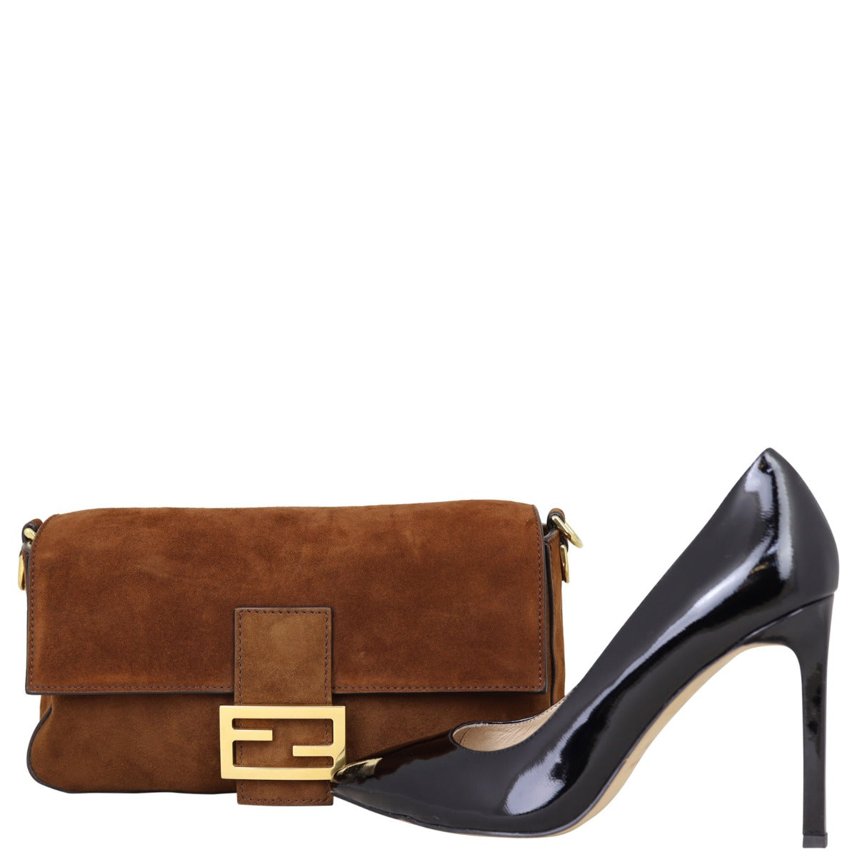 Fendi Suede Baguette Bag