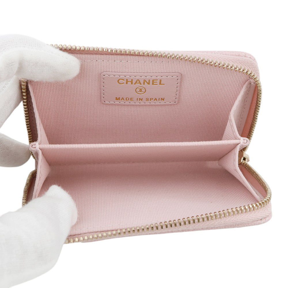 CHANEL Matelasse Timeless Classic Coin Purse PinkAP2966 Caviar Leather