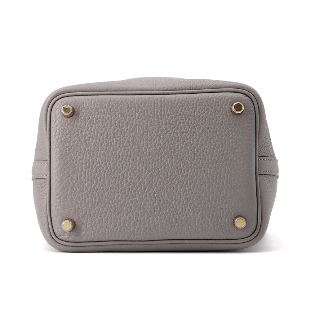 HERMES Picotin Lock Gris Meyer Taurillon Clemence Size PM
