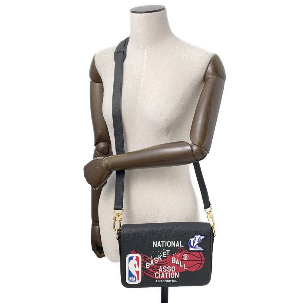 LOUIS VUITTON Studio messenger NoirM58498 Monogram Empreinte Leather CowhideLeather NBACollaboration
