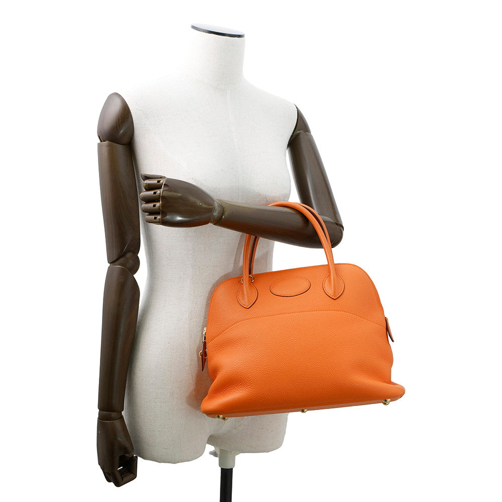 HERMES Bolide Orange Taurillon Clemence Size 31