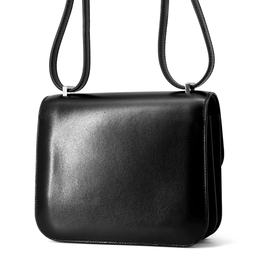 HERMES Constance3 Miroir Black Box Calf Leather Size Mini