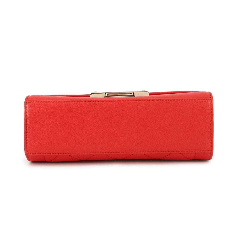 CHANEL Clic Label 2-way Bag RedA93701 Leather