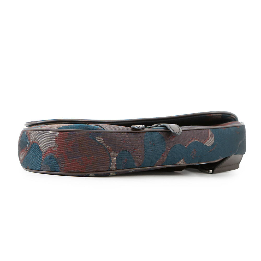 Dior Camouflage Saddle Crossbody Bag Bordeaux/Maru color Canvas