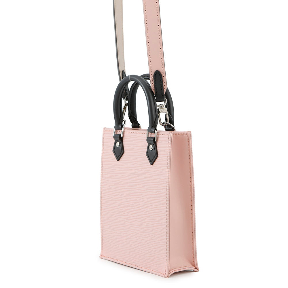 LOUIS VUITTON Petit Sac Plat Rose Ballerine/BeigeM69575 Epi Leather