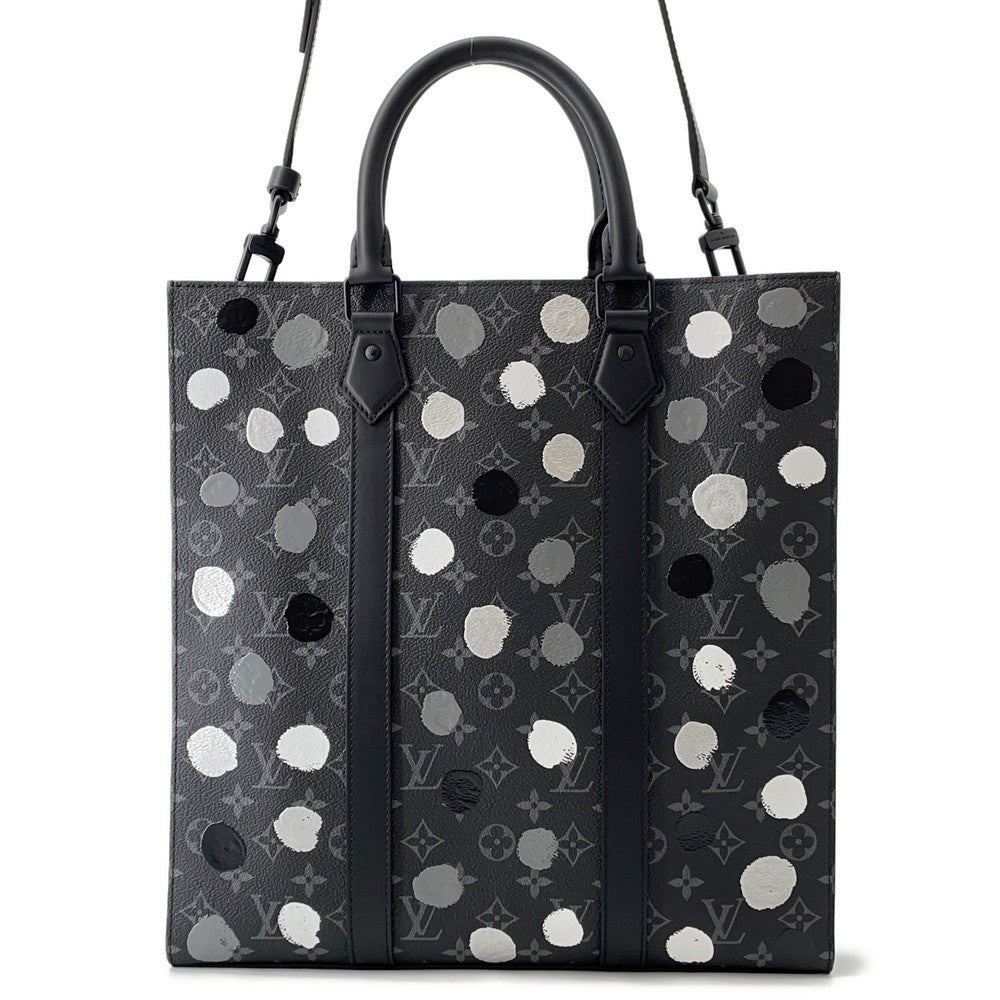 LOUIS VUITTON LV Ã YK Sac Plat NoirM46404 Monogram Eclipse Painted Dot