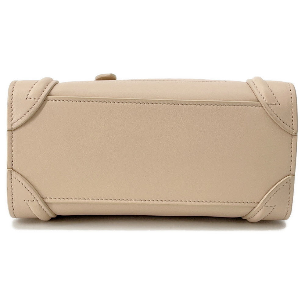 CELINE Luggage shopper Cream189243 Leather Size Nano