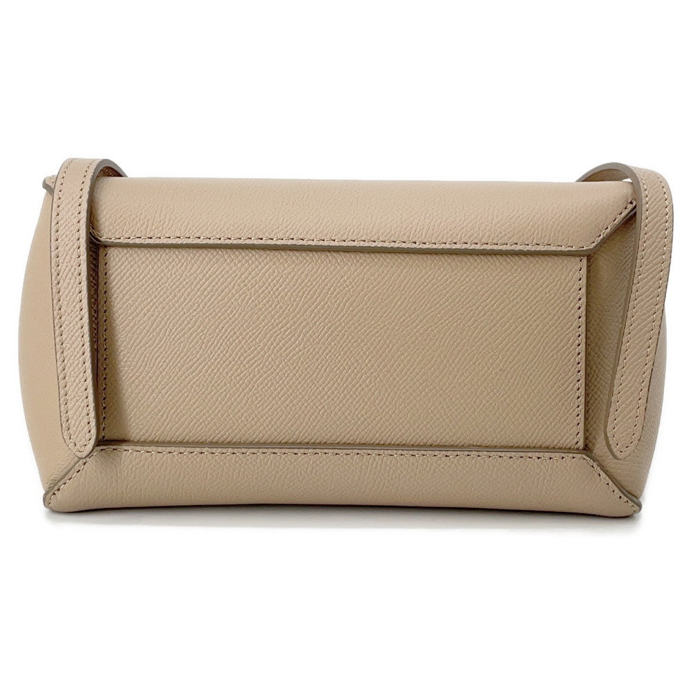 CELINE Belt bag Beige189003 Leather Size Nano