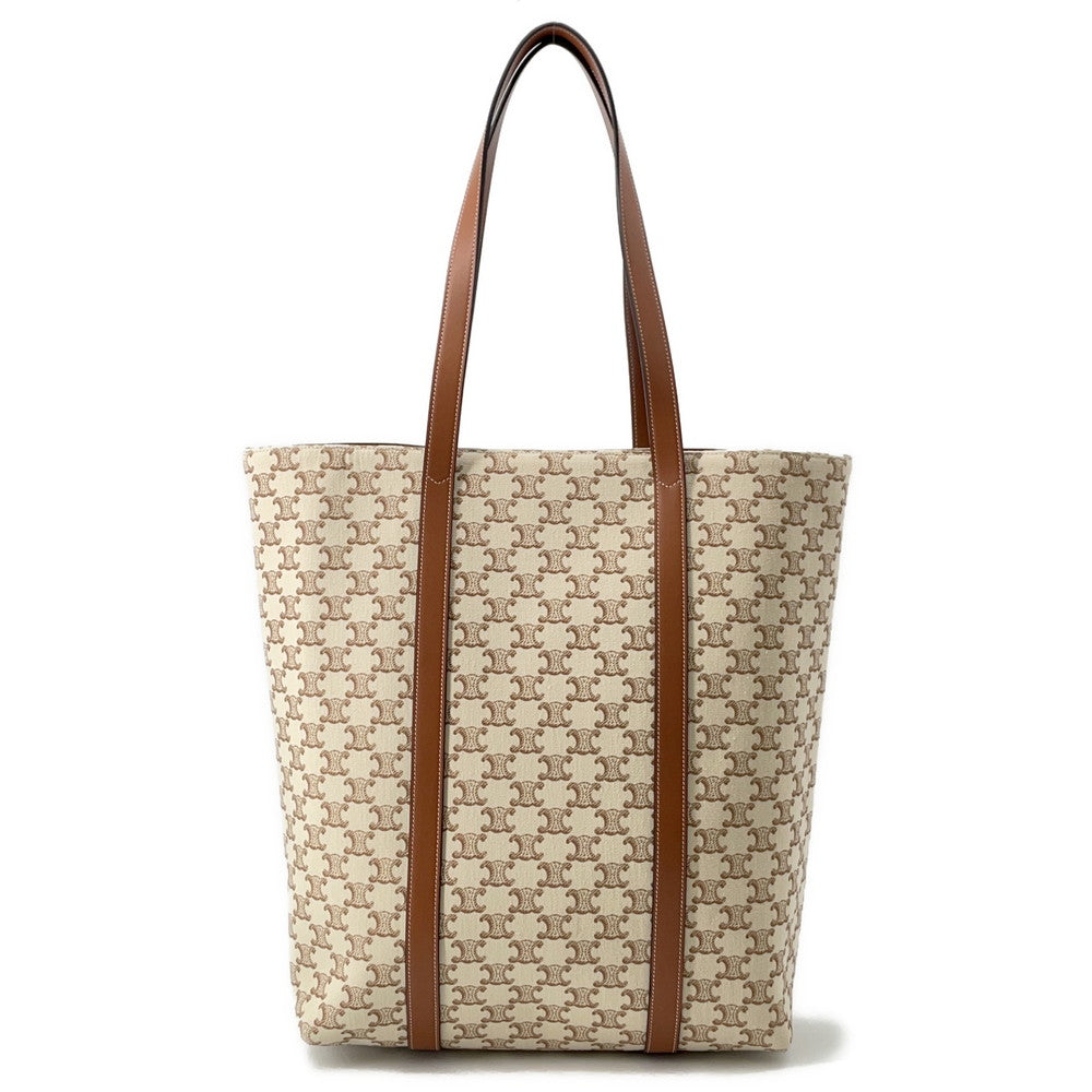 CELINE museum bag Natural/Tan194542 TriompheCanvas Leather