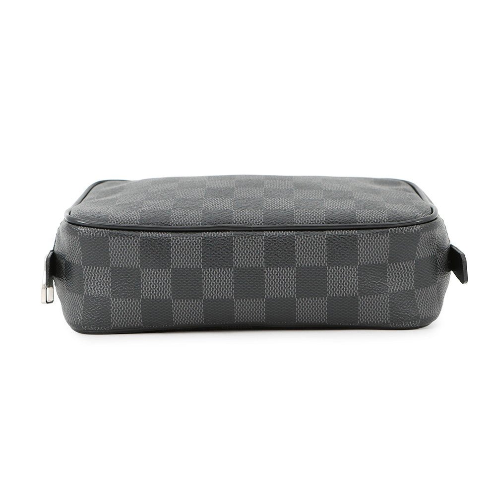 LOUIS VUITTON Trousse Toilette NoirN47522 Damier Graphite Size PM