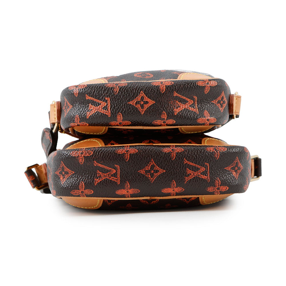 LOUIS VUITTON Paname Set Brown/OrangeM44399 Monogram Catogram Transformed